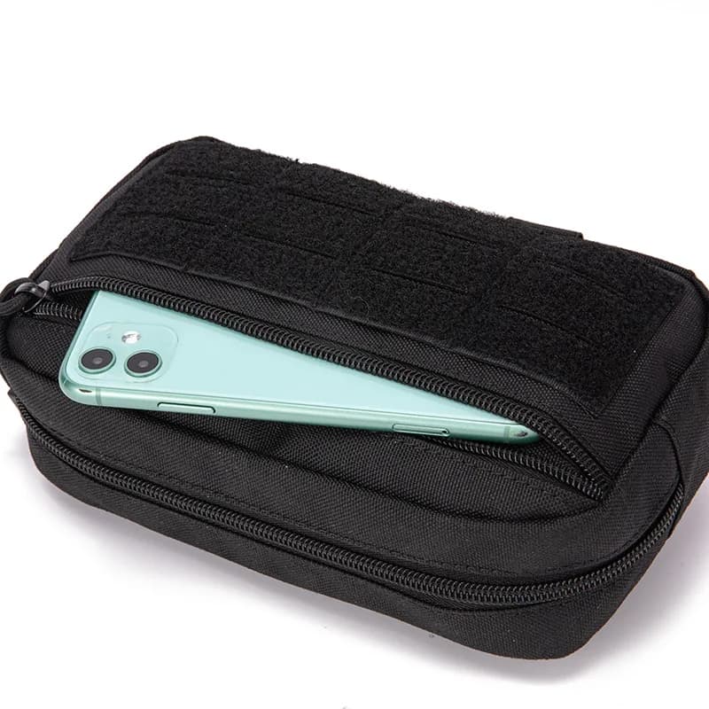 Pochette tactique MOLLE pour pêche - Sac ceinture multifonction pour équipement de pêche d'urgence