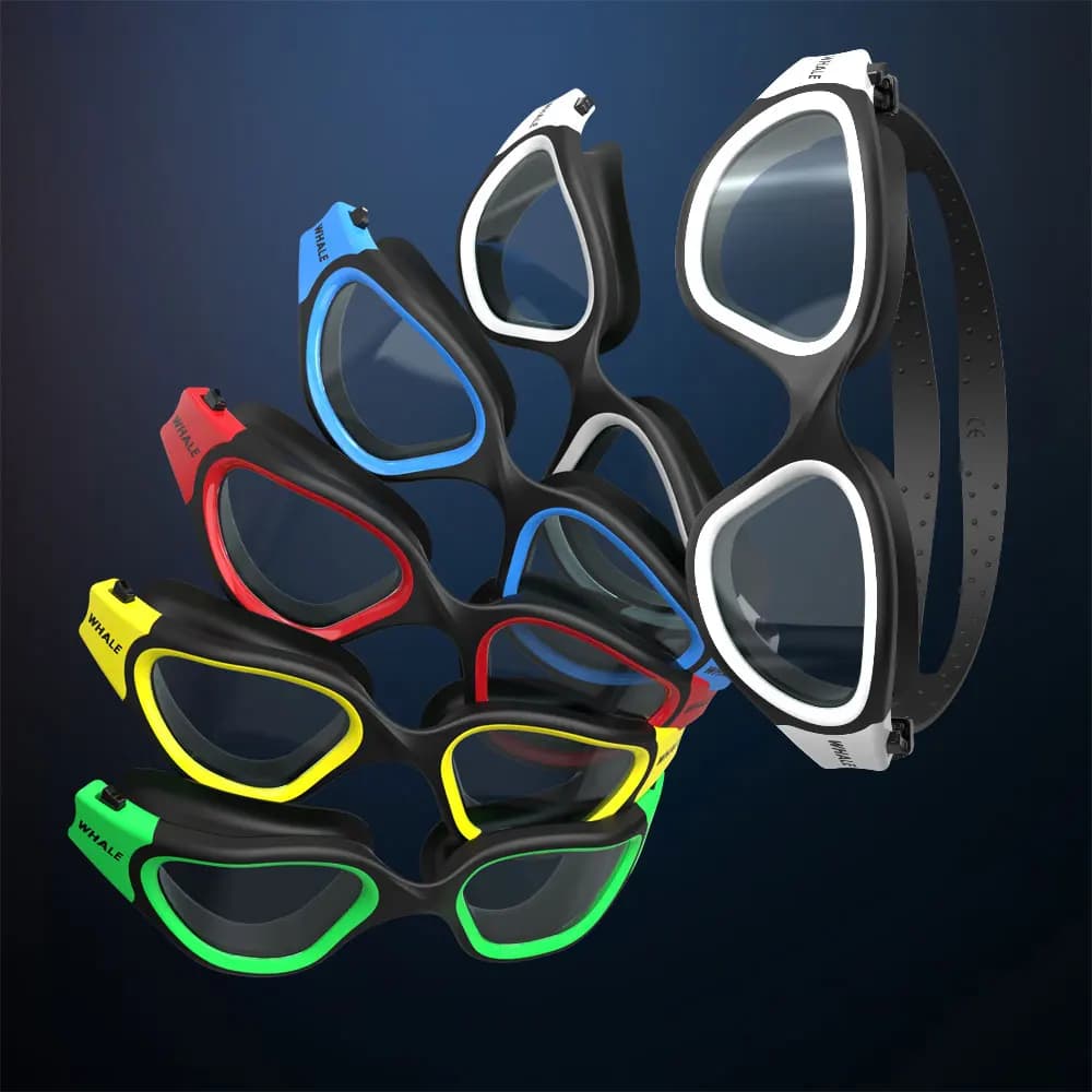 Lunettes de natation adultes anti-buée protection UV verres transparents étanches réglables silicone