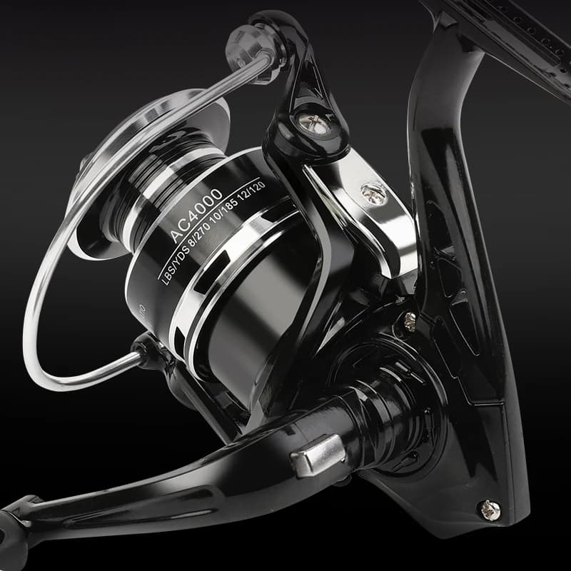 Moulinet spinning BILLINGS AC1000-7000 avec bobine métal - Drague 10kg et rocker pliable