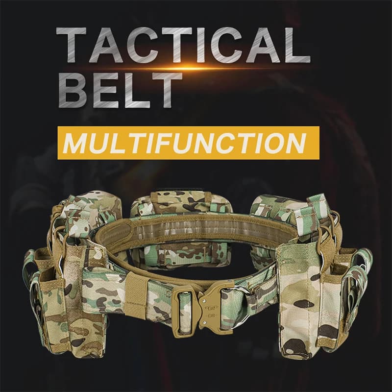 Ceinture tactique 7 en 1 ARTEX avec pochette chargeur - Équipement pêche airsoft polyvalent