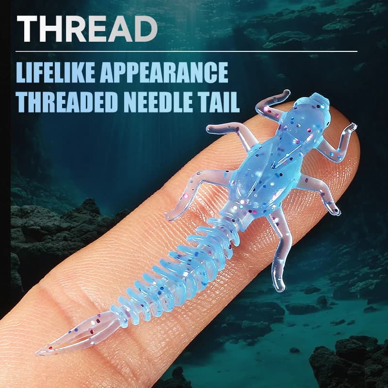 Leurres souples Reach 6cm/5cm flottants - Vers silicone pour pêche en eau douce et leurres nageurs