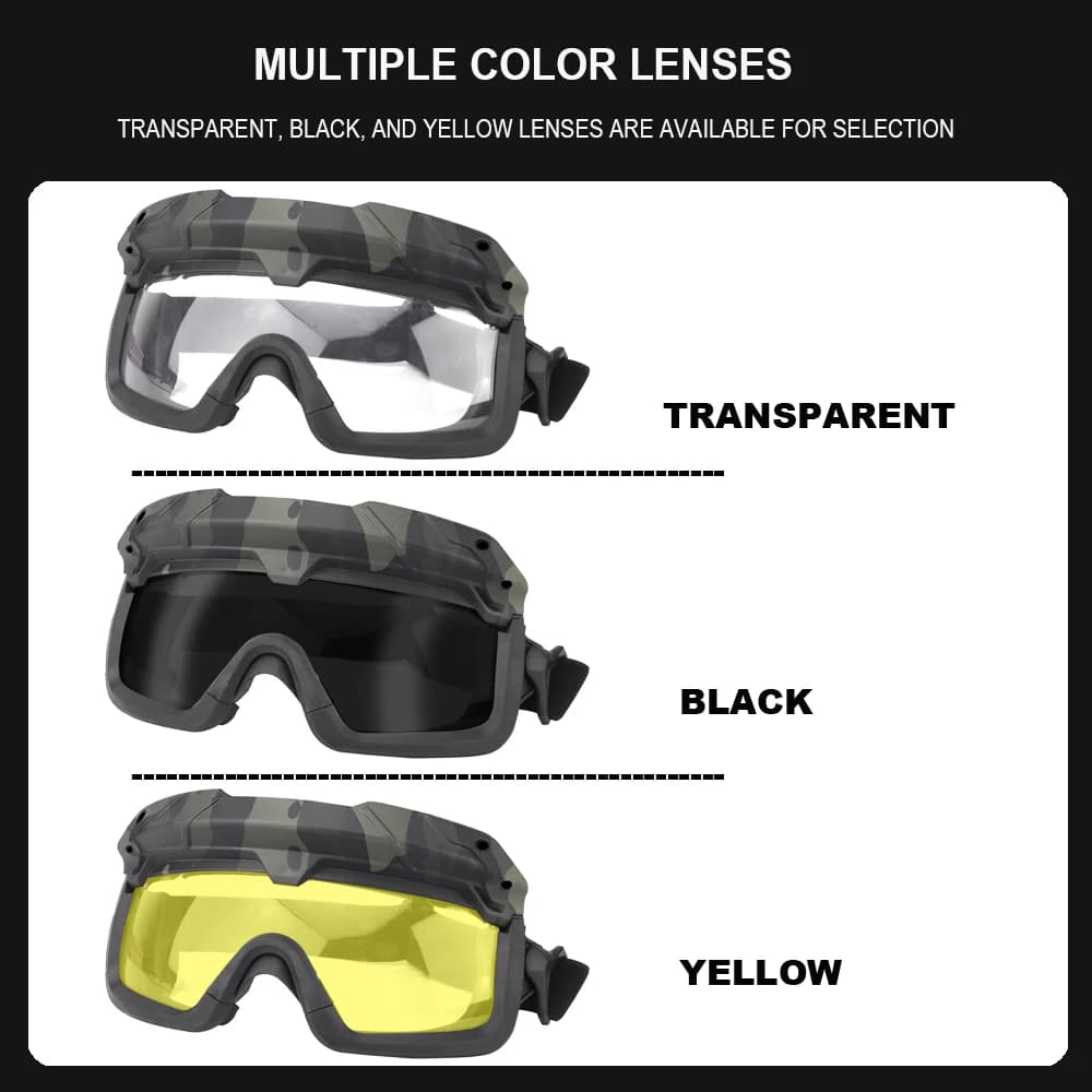 Lunettes tactiques pêche - Protection anti-brouillard, anti-vent pour pêche sportive et airsoft