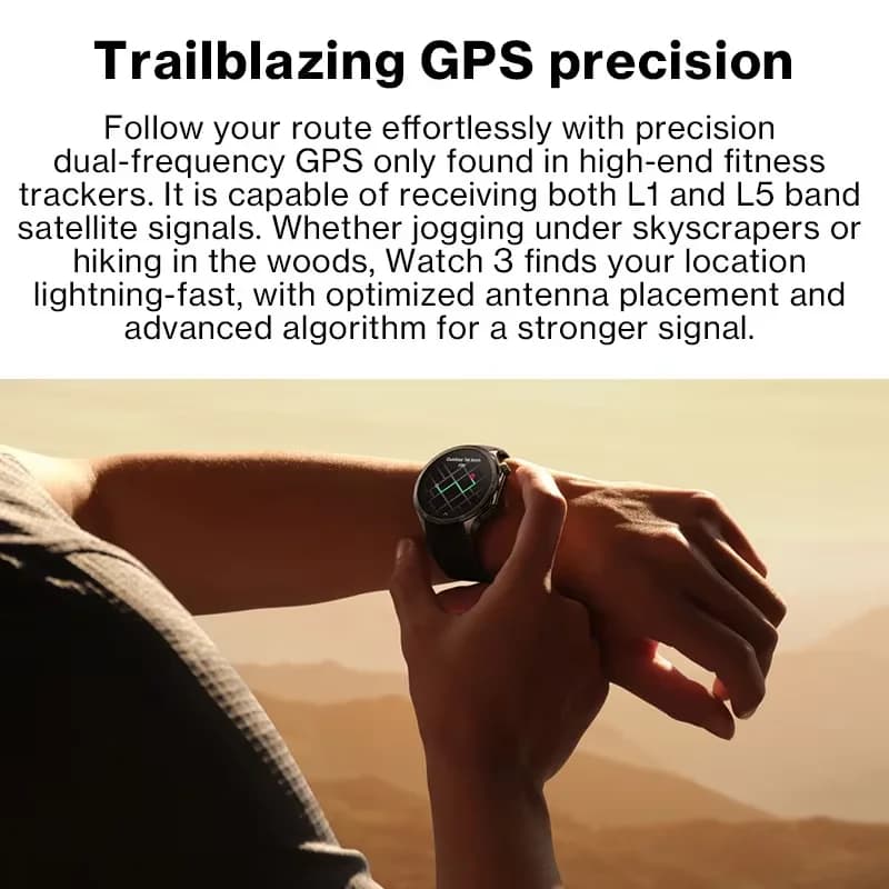 Montre Connectée OnePlus Watch 3 46mm - Écran AMOLED LTPO 1.50", Processeur Snapdragon W5, GPS Double Bande