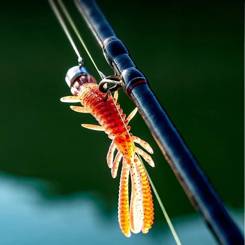 Leurre souple flottant crevette avec sel et odeur puissante pour la pêche de la perche truite