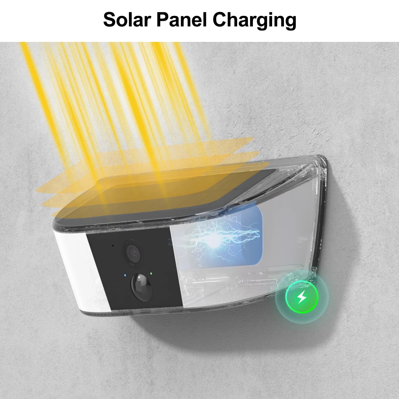 Caméra solaire extérieure 2K avec projecteur détection humaine alarme locale vision nocturne couleur batterie 5200mAh