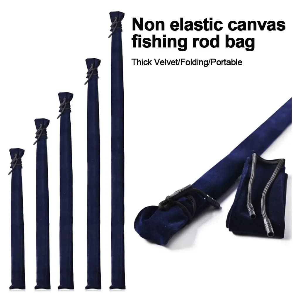 Sac cannes pêche velours épais multifonction pliable - Housse protection cannes leurres portable transport pêche