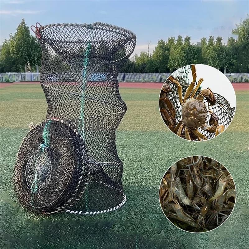 Piège pêche pliable télescopique 1 ou 2 pièces - Cage écrevisses crabes poissons crevettes homards portable