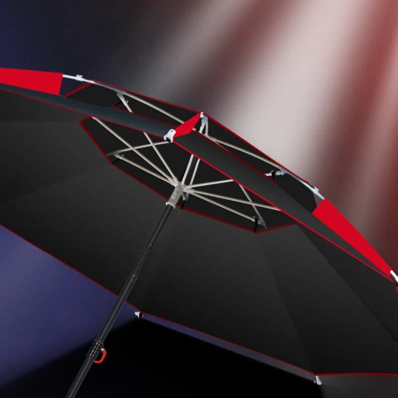 Parapluie de pêche anti-UV 360° ajustable imperméable grand format pour camping et extérieur