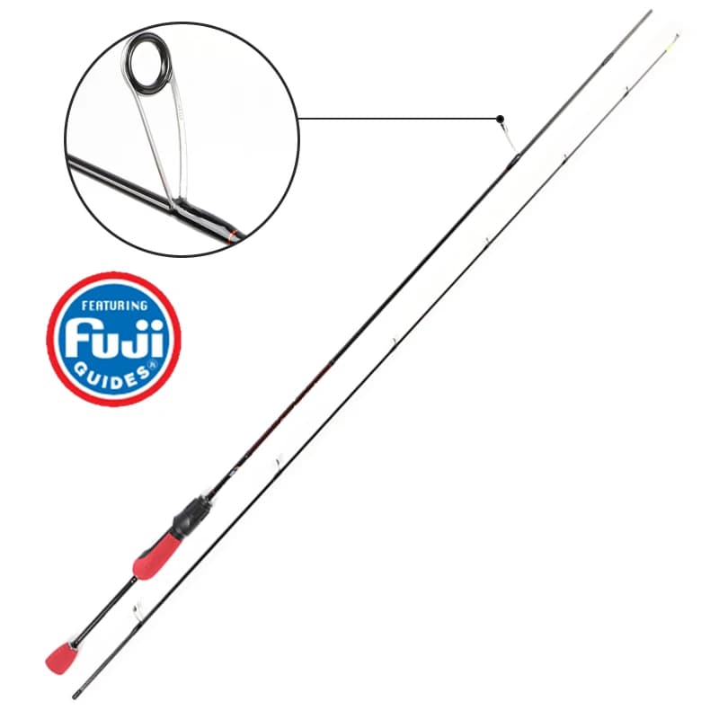 Canne spinning ultralégère MIFINE OUTRANGE UL 0.5-5g avec anneaux Fuji - Pêche truite carbone 30T