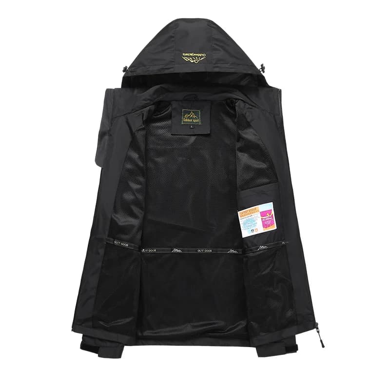 Veste de pêche imperméable homme grande taille automne chasse randonnée running coupe-vent