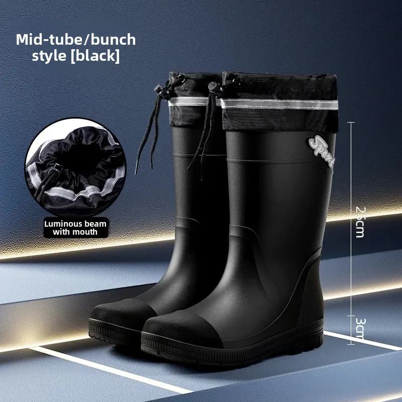 Bottes de randonnée pêche haute tube imperméables antidérapantes - Semelle EVA pour randonnée montagne