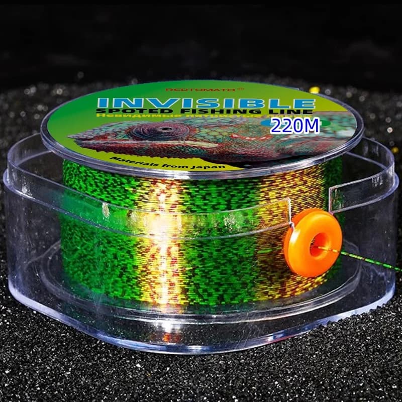 Ligne fluorocarbone invisible 220M pour carpe tachetée avec excellente résistance et discrétion sous-marine