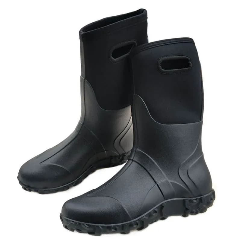 Bottes de pêche imperméables PVC respirantes avec semelle crampons antidérapante pour rochers et récifs