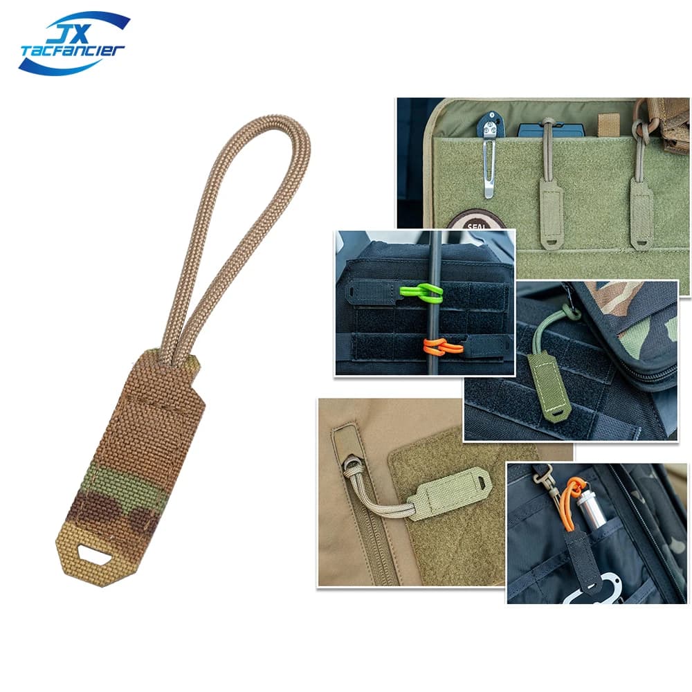 Poignées fermeture éclair tactiques MOLLE - Accessoires sac pêche chasse 1000D nylon