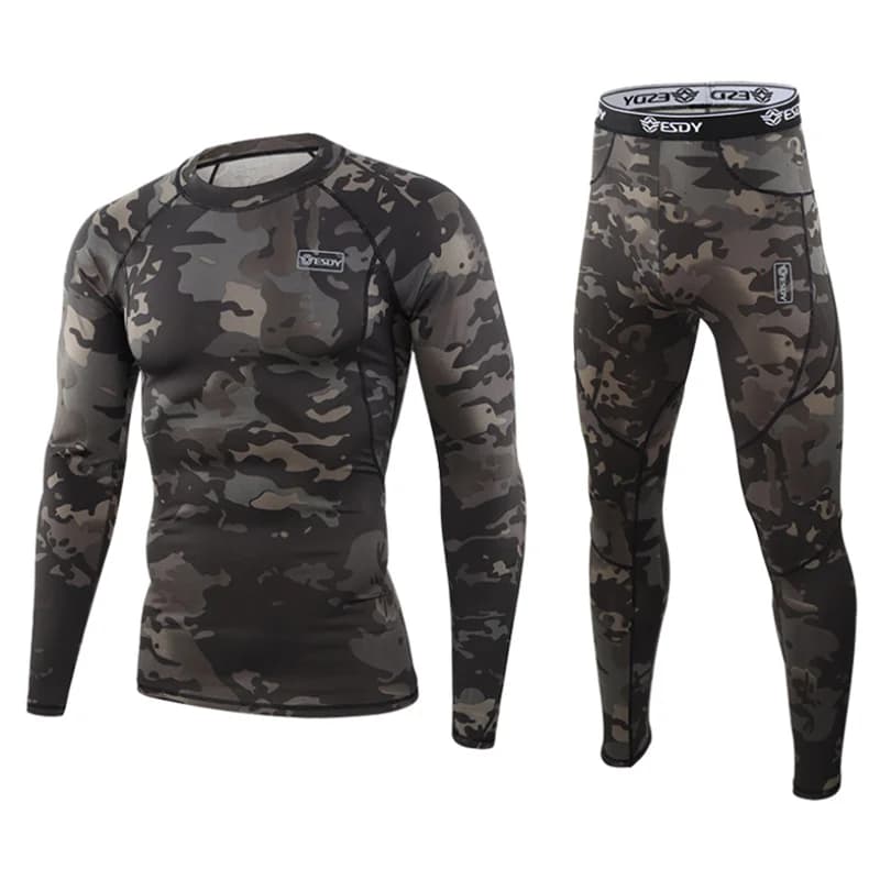 Sous-vêtements thermiques camouflage pêche chasse randonnée uniforme militaire ghillie
