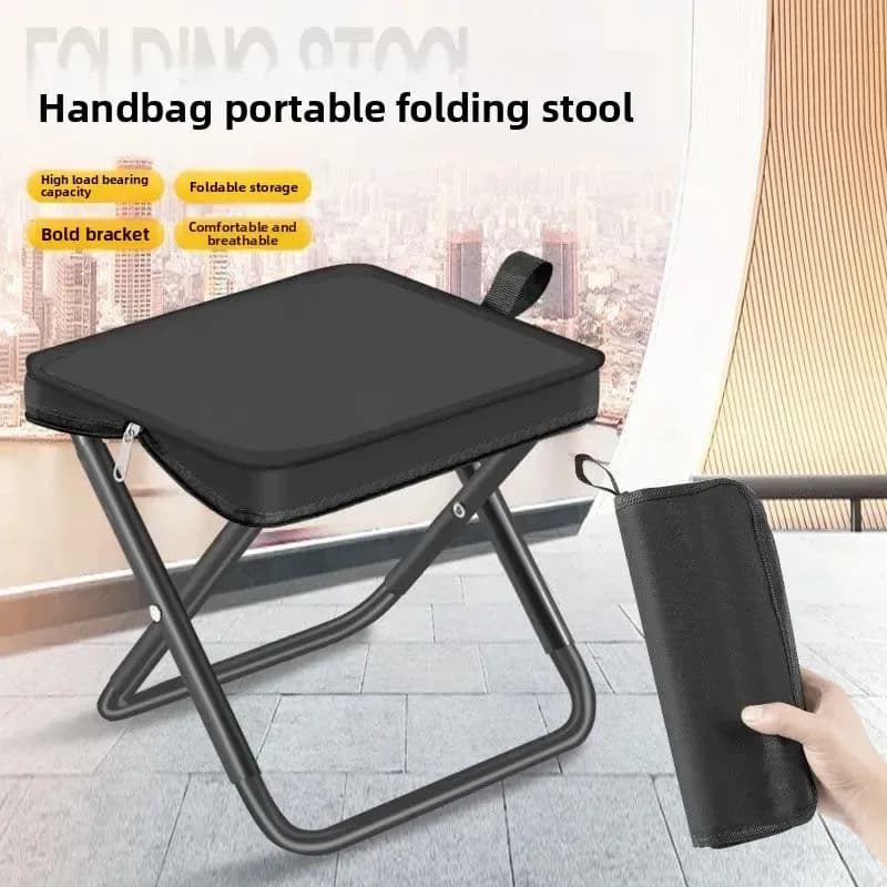 Tabouret pliant camping avec sac de rangement - Siège pêche portable pour plage et pique-nique