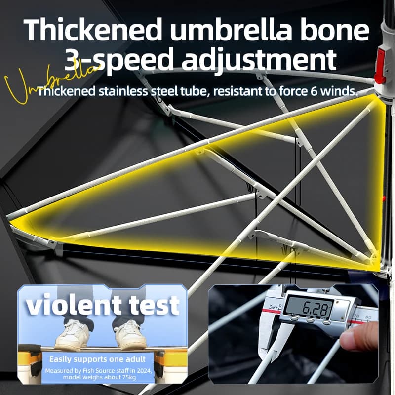 Parapluie de pêche pliant UPF 50+ YUZHIYUAN avec ancre à sable et ventilation portable