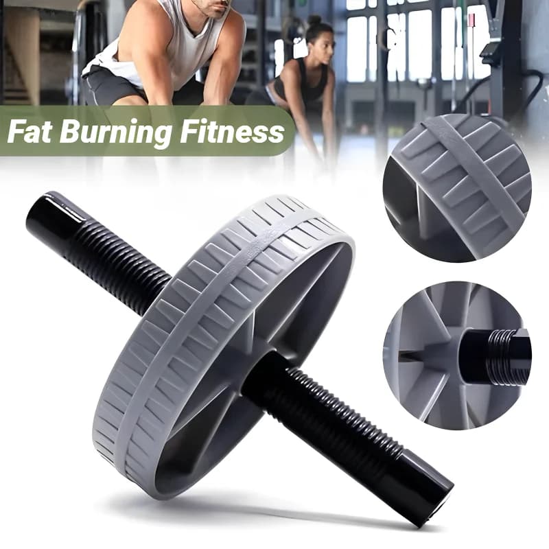 Roue abdominale silencieuse pour abdominaux - Exercice maison efficace pour ventre plat et taille fine