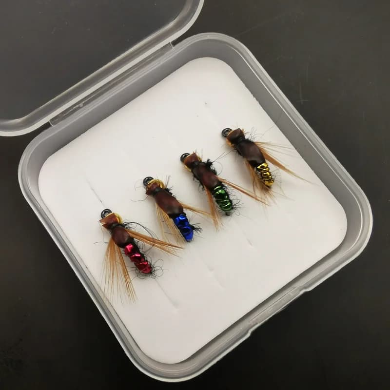 Kit mouches artificielles pêche truite nymphs scuds insectes leurres 4 8 32 pièces pour pêche à la mouche