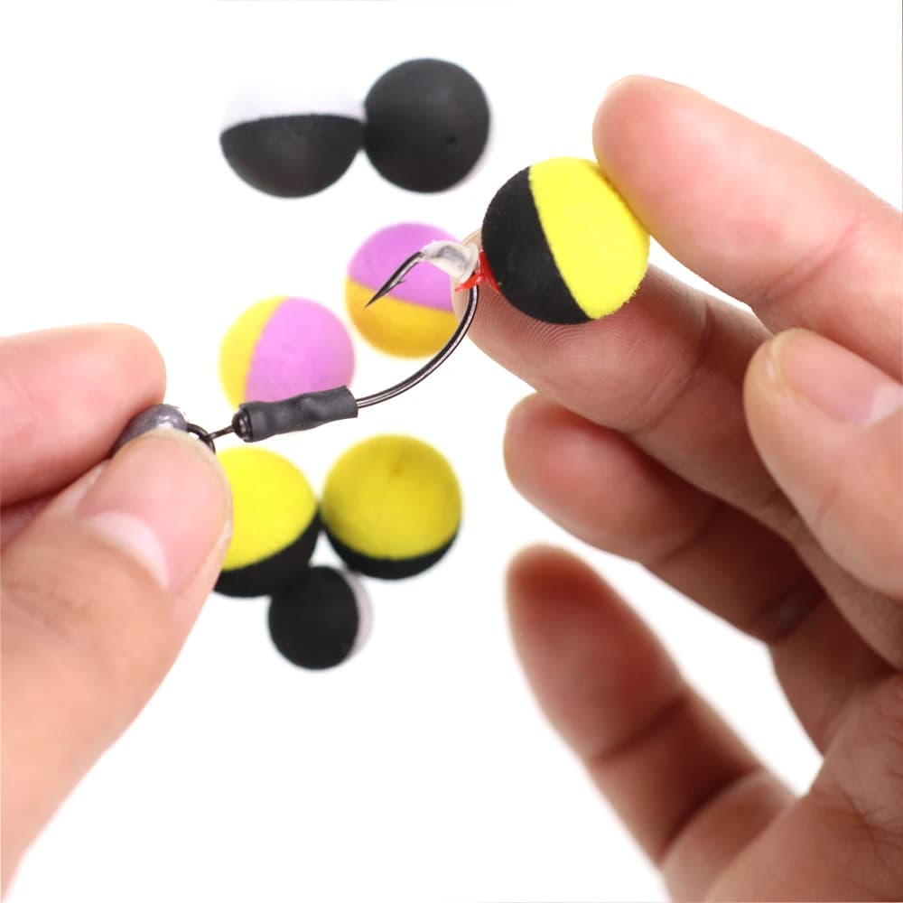 Pop up boilies JIGEECARP 50/100 pièces - Boules de mousse pour montages hair rig - Leurres carpe France