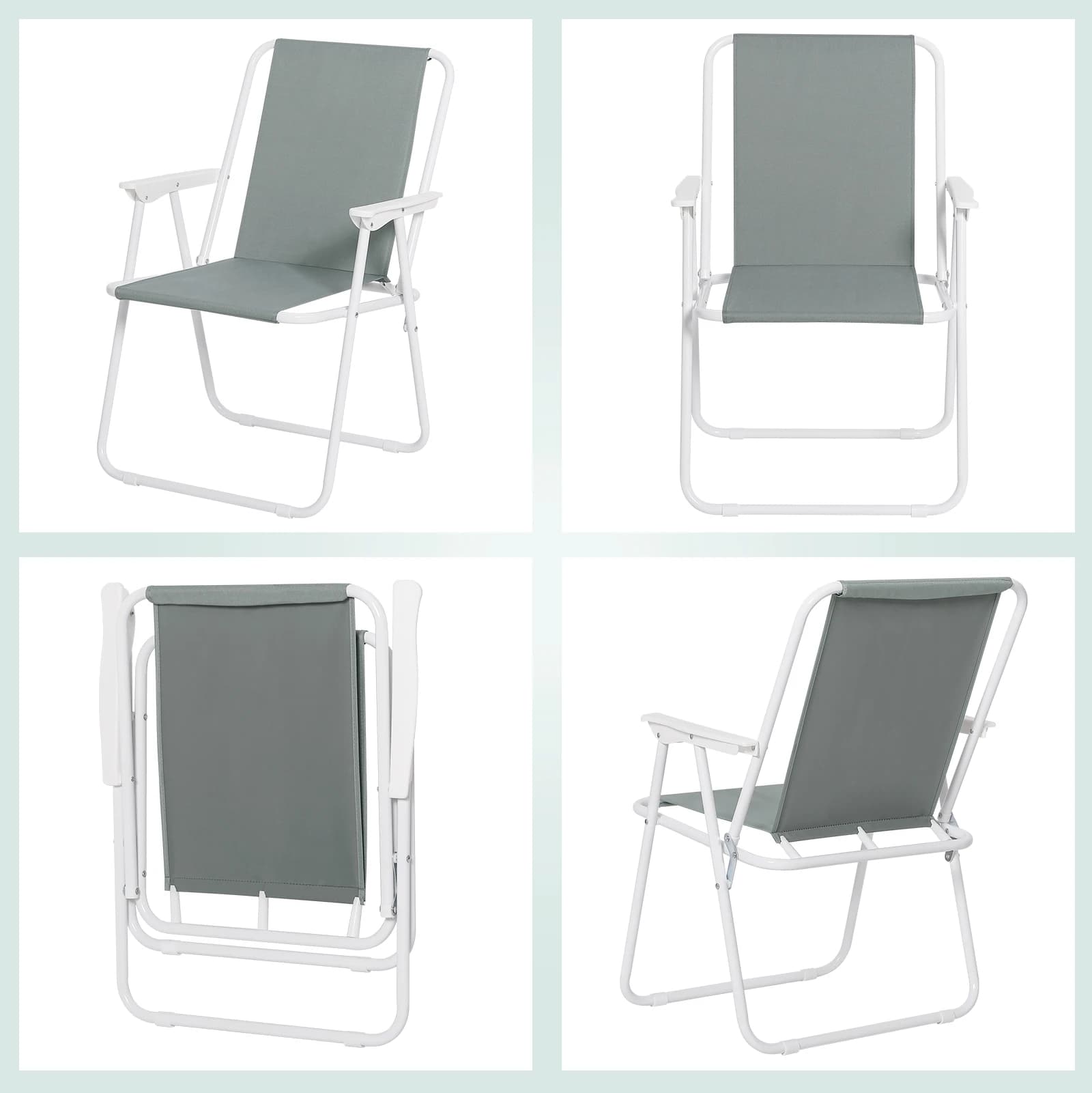 Fauteuil de pêche pliant léger WOLTU avec accoudoirs pour camping plage jardin extérieur