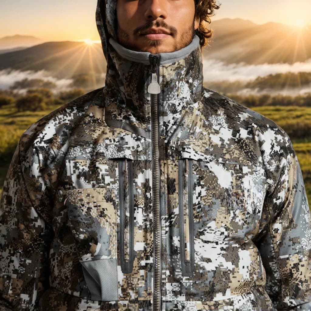 Veste camouflage pêche hiver imperméable isolante homme chasse vêtement technique outdoor