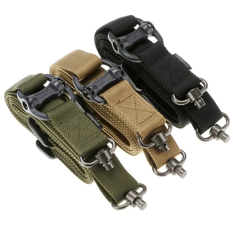 Bretelle réglable MS4 pour fusil - Sangle tactique nylon à 2 points pour chasse et pêche
