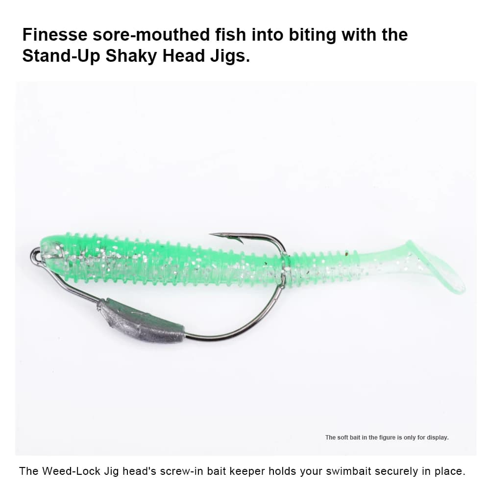 5 Hameçons Offset Poids Intégré FISH KING 2g-7g pour Texas Rig - Pêche Leurres Souples