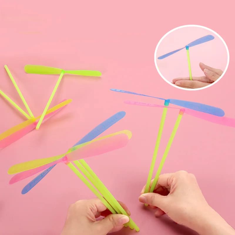 5/30Pcs Dragonfly Propeller - Jouet volant manuel pour enfants, jeu extérieur sportif et cadeau original