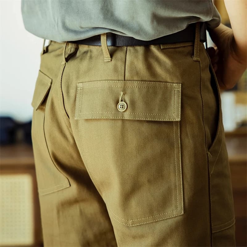 Pantalon fatigue Red Tornado OG-107 vert armée pour pêche traditionnelle - Twill serge confortable classique
