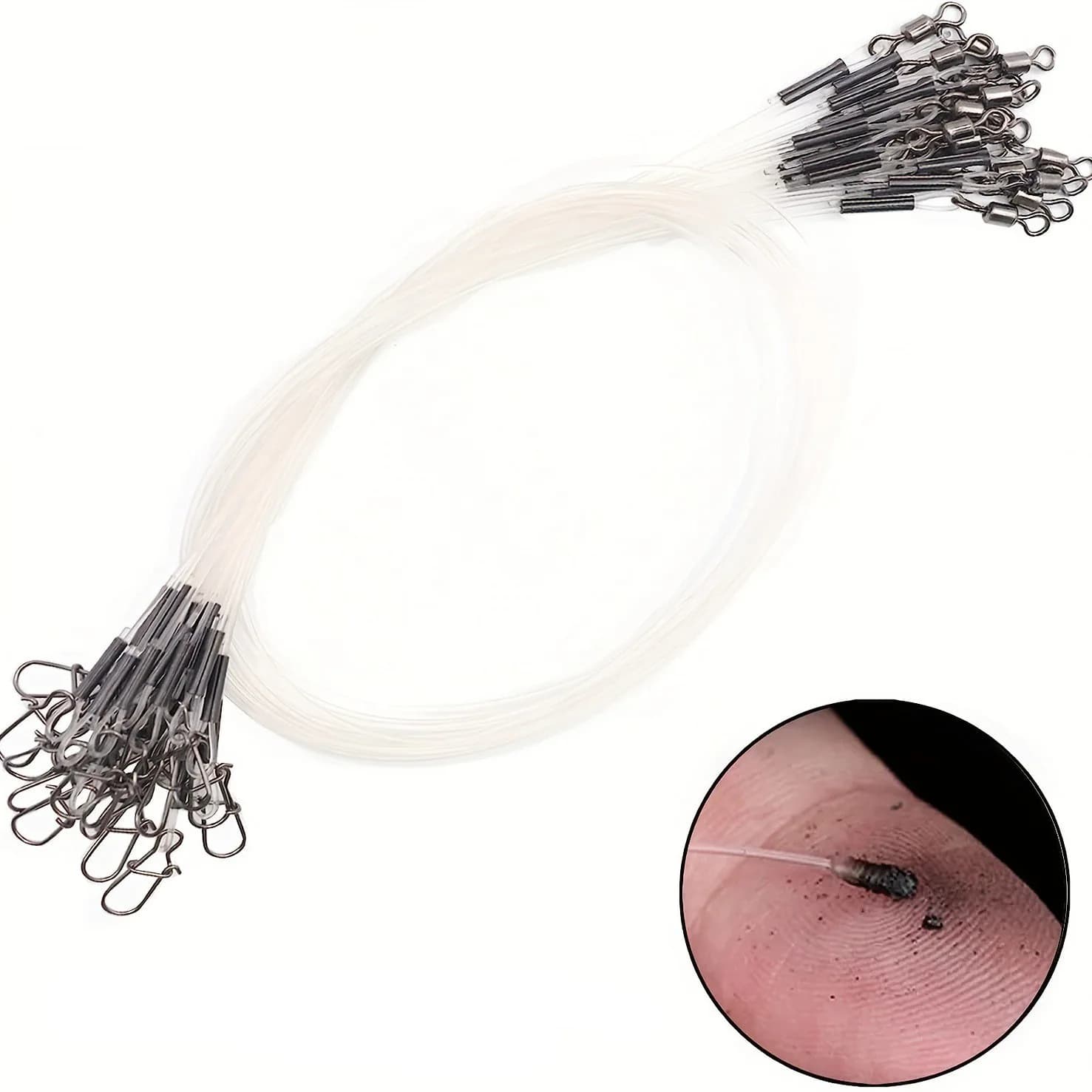 Ligne de pêche fluorocarbone 7-18kg avec blocage rapide et test de pression pour canne à moulinet