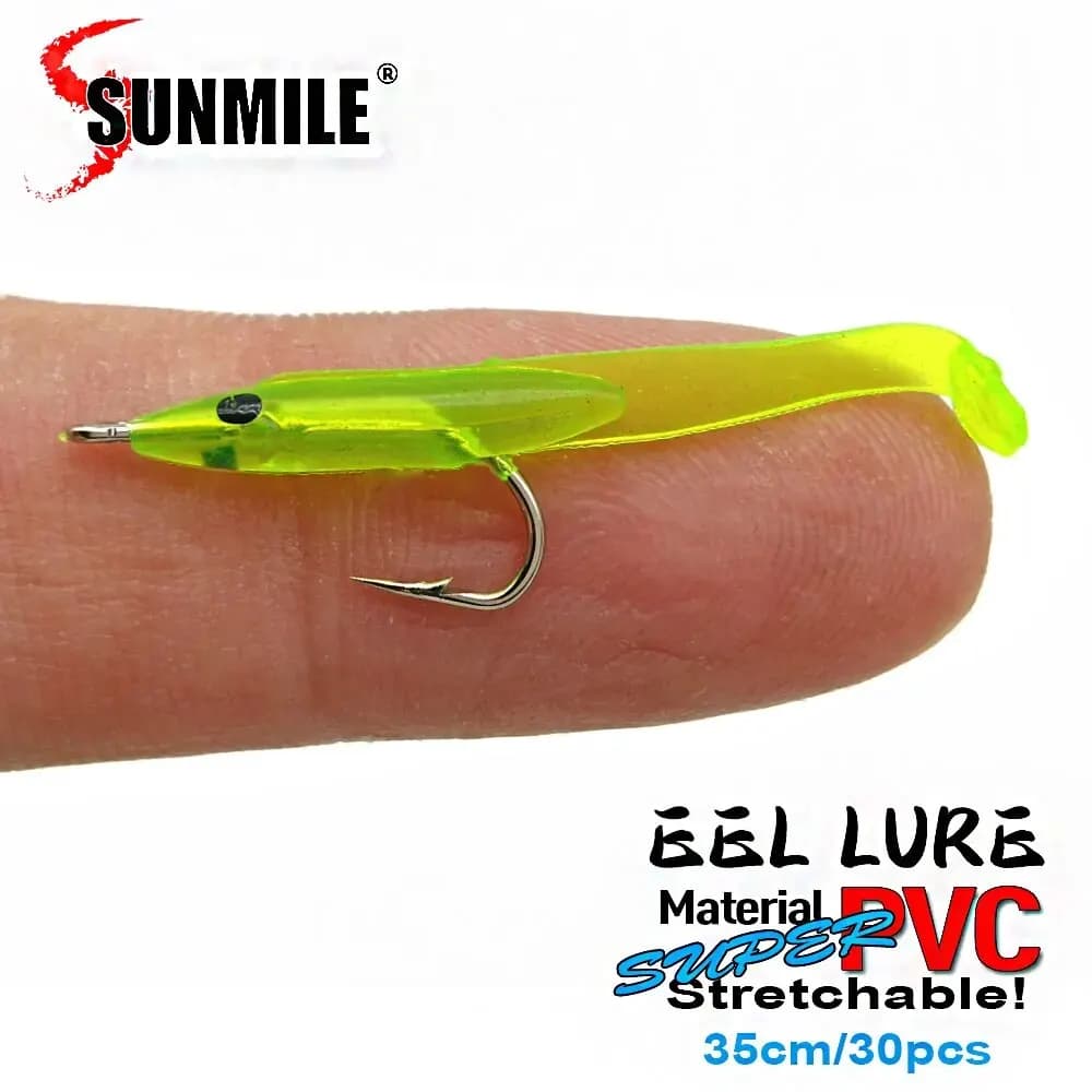 30 leurres souples anguille 35mm SUNMILE pour pêche à la carpe - wobblers et appâts souples haute performance