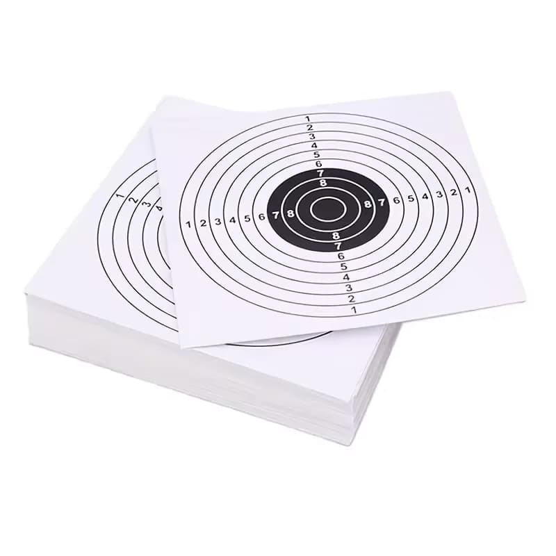 50 cibles papier blanc 5.5 pouces pour entraînement tir - Papier pratique pour piège à plombs