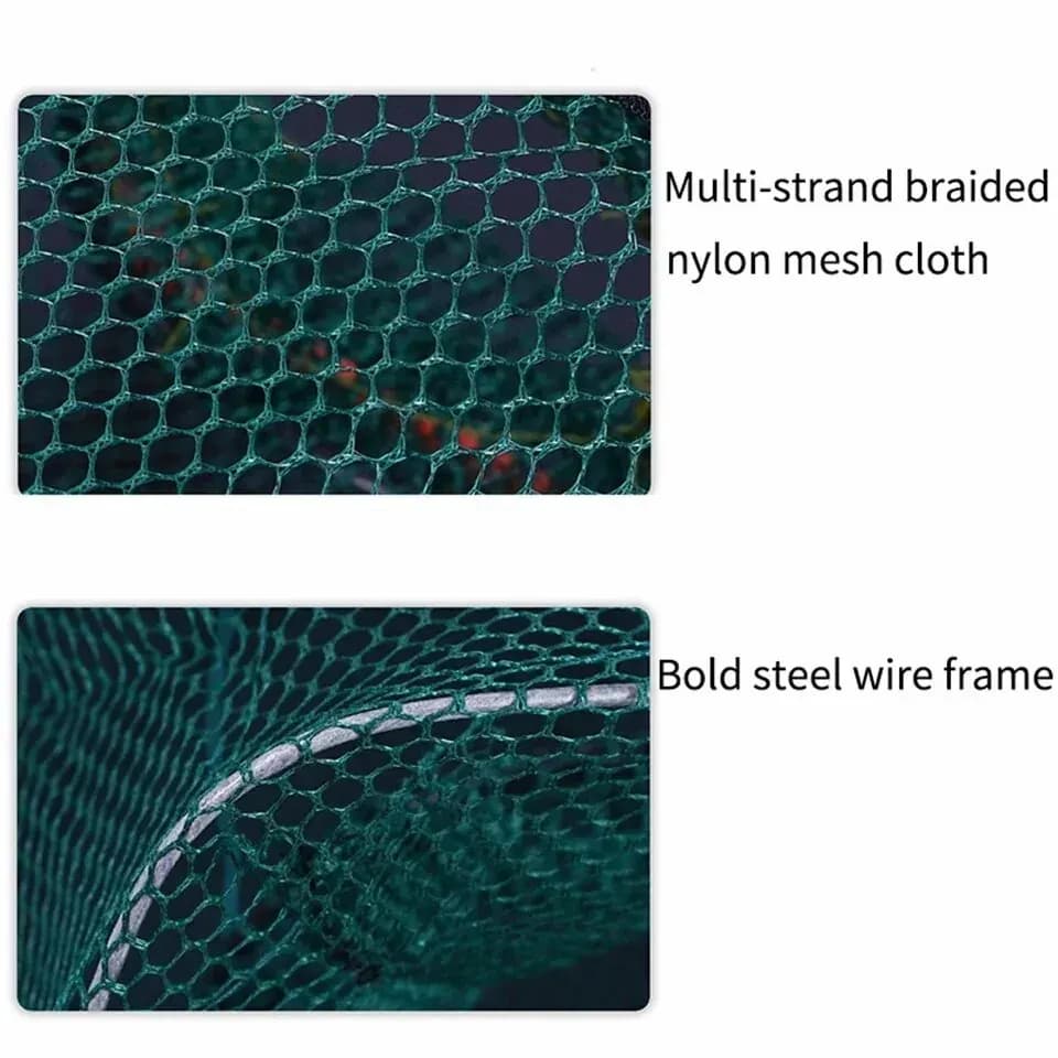 Filet pliable pêche crabe et crevette - Piège nylon fin pour crustacés en extérieur