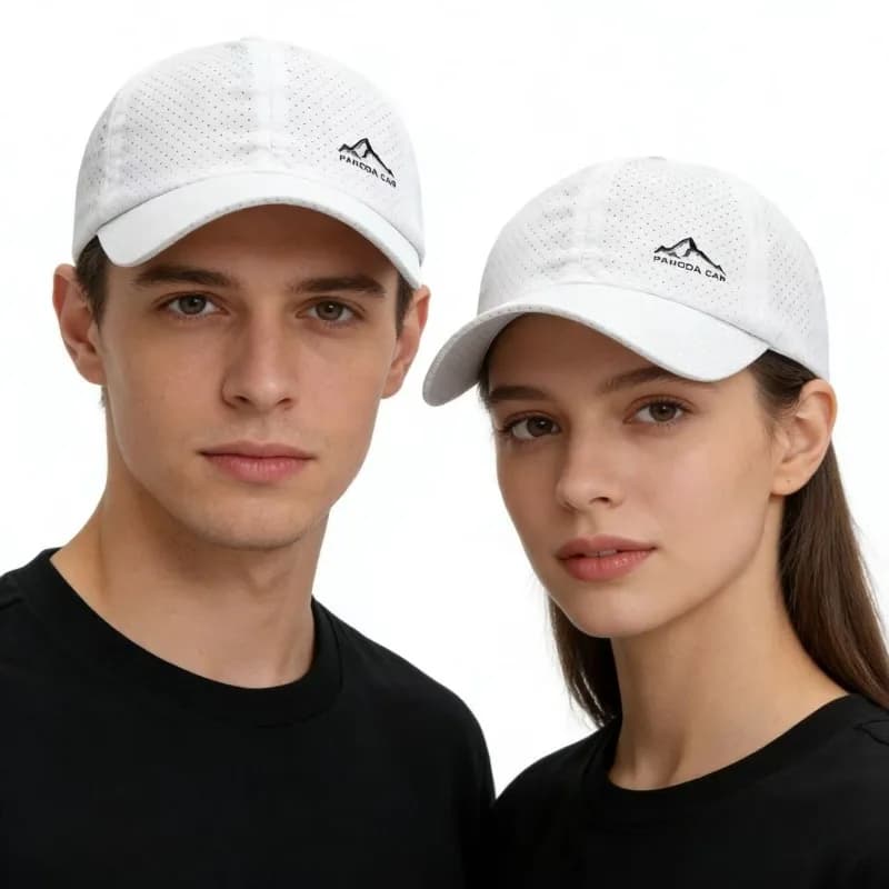 Casquette running perforée unisexe pour pêche - Séchage rapide protection UV légère réglable