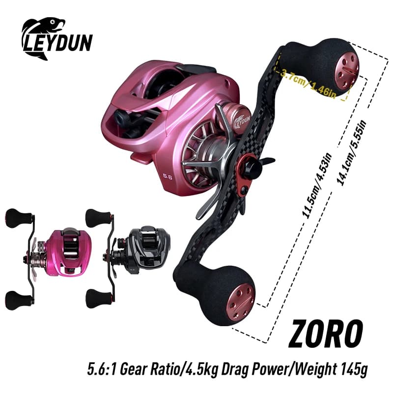 Moulinet Baitcasting LEYDUN 2026 ZORO Ultraléger 145g - Alliage Alu 10+1BB Ratio 5.6:1 Reel BFS 3 Couleurs