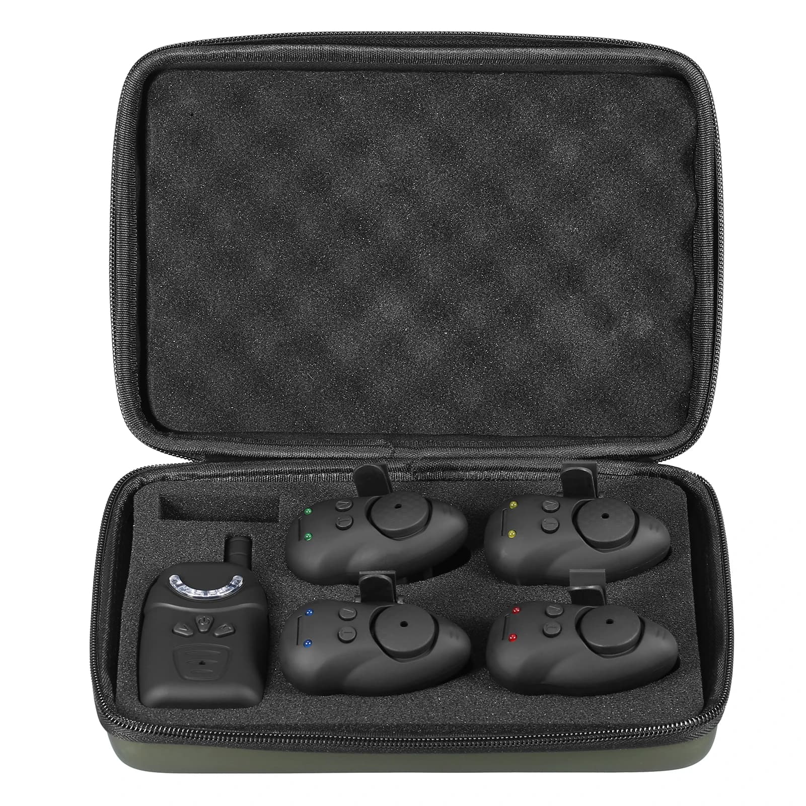 Kit alarme appât Lixada avec étui portable - Indicateur lumineux numérique pour pêche