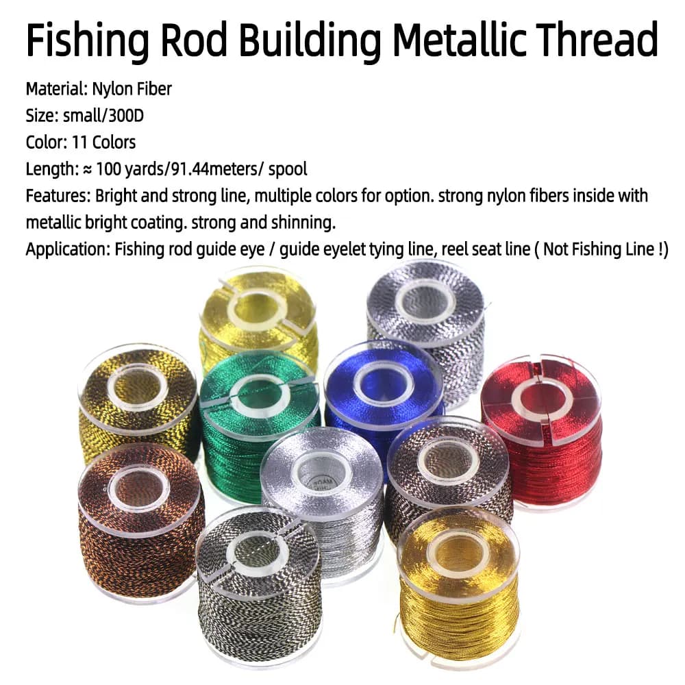 Fil métallique de réparation pour canne à pêche, bobine de 100 yards pour ligature hameçons et anneaux guides