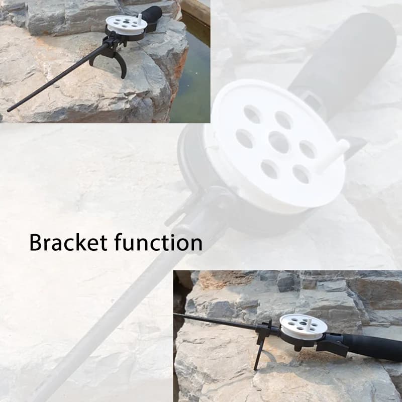 Nouvelle canne pêche crevette 2025 avec moulinet métal - Set feeder mini pêche glace hiver