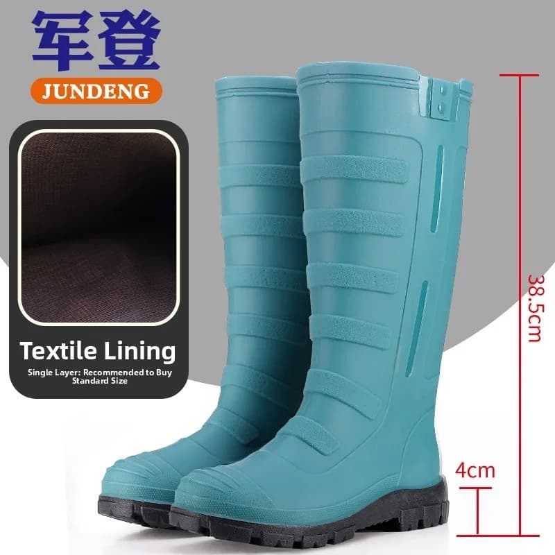 Bottes de pêche homme haute tube imperméables antidérapantes pour toutes saisons - Chaussures de travail