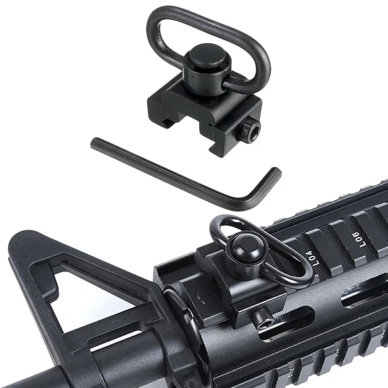Adaptateur Quick Detach pour élingue - Montage sur rail Weaver/Picatinny 20mm - Pour chasse et tir