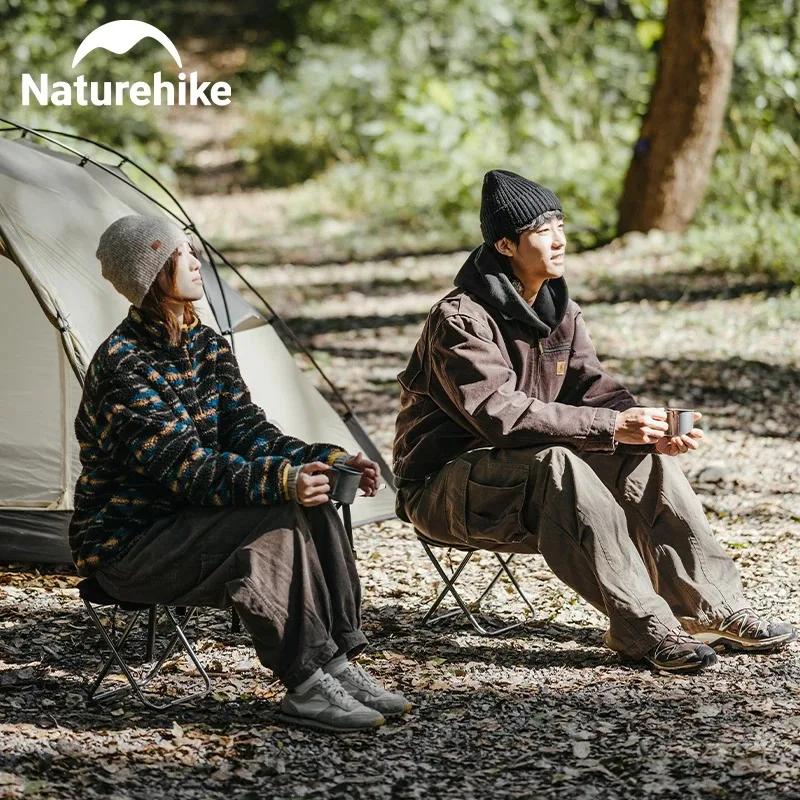 Chaise camping Naturehike 2024 ultra-légère aluminium - siège pêche pliant haute capacité plage