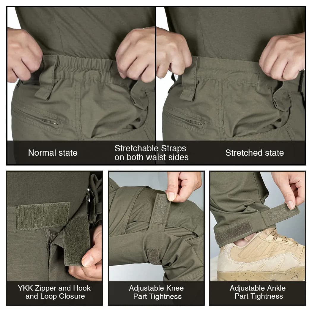 Pantalon tactique IDOGEAR Combat UFS genouillères camouflage pêche outdoor chasse 3209