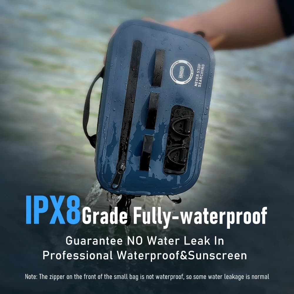 Sac de pêche étanche IPX8 multifonction grande capacité pour épaule, taille ou jambe