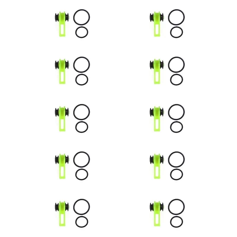 Porte-hameçons silicone canne pêche 10 pièces - Anneaux fixation appâts leurres sécurisée