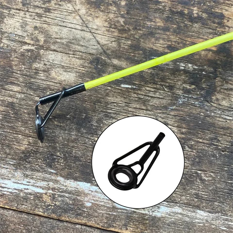 Anneaux céramique 8 pièces pour réparation guidage canne à pêche, accessoires pêche durables en acier inoxydable