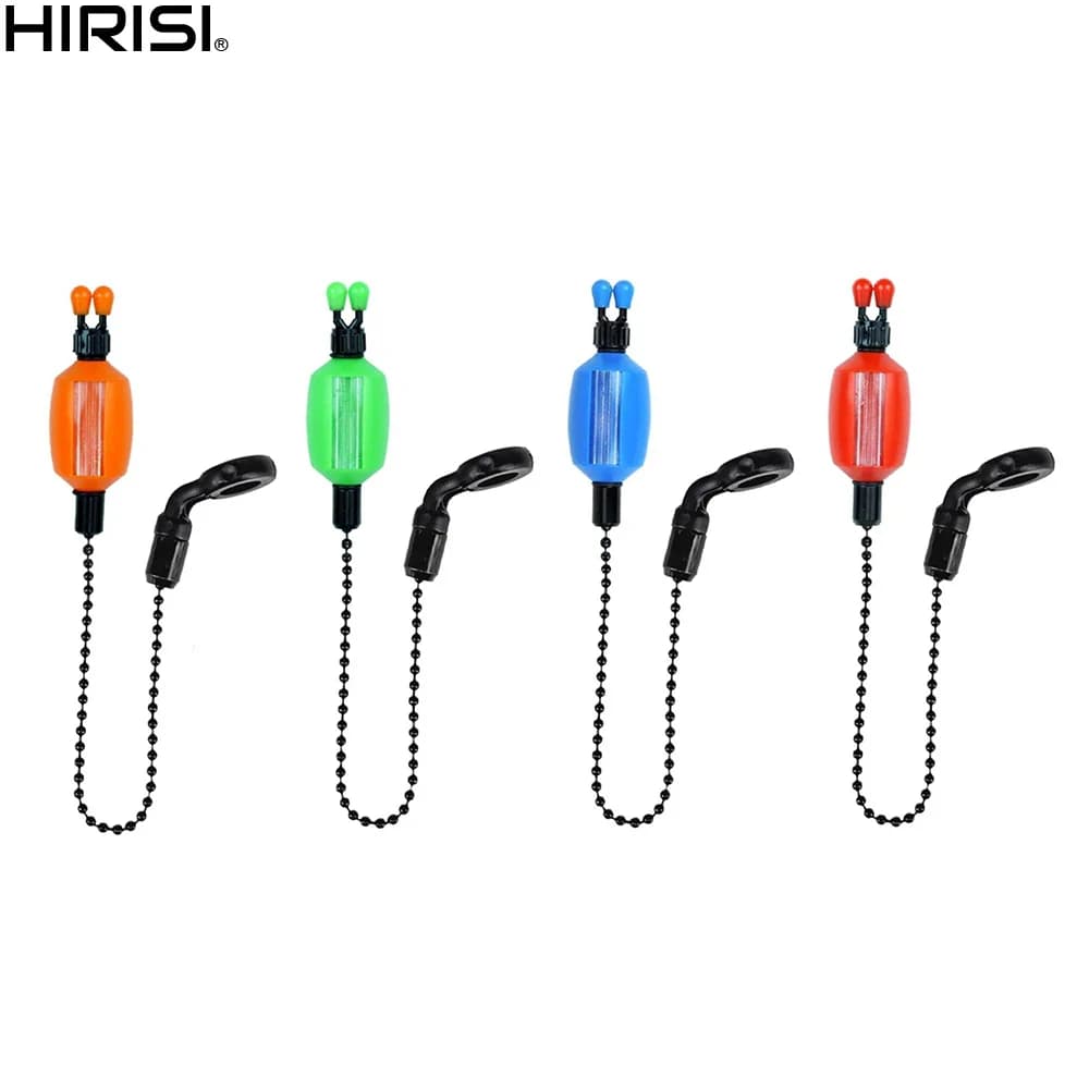 Hirisi 4x Swingers pour alarmes de pêche à la carpe - indicateurs de touche avec clips sécurisés pour ligne