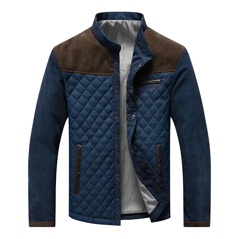 Veste baseball vintage homme pêche printemps automne - Veste slim fit patchwork casual