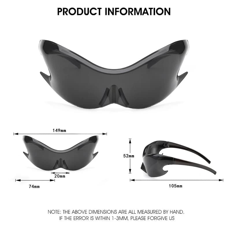 Lunettes de pêche luxe punk unisexe - Style one piece - Vélo hip hop UV400