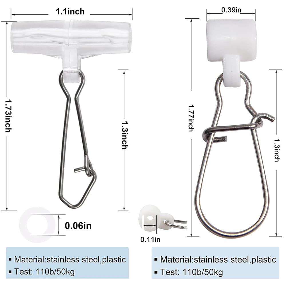 16Pcs coulisse plombs pêche mer lourds avec snaps duo lock et émerillon slider résistants